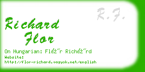 richard flor business card